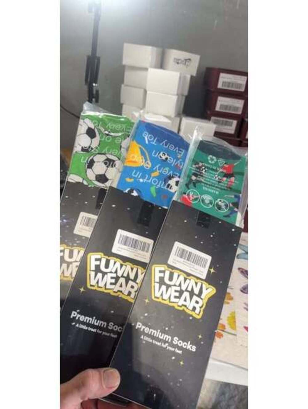 Funny Wear Mensoccer Trophy Player Premium Socks